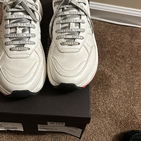 Women Bottega Veneta used white leather sneakers size 41 - Picture 3 of 6